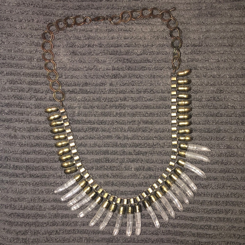 Gold brass necklace